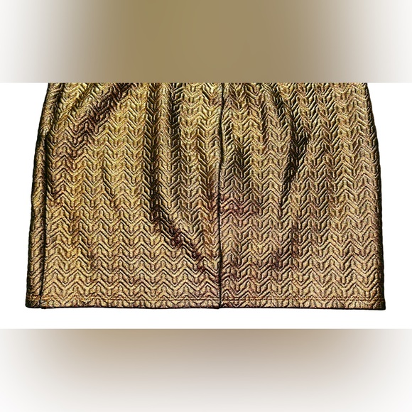 Rihanna for River Island Gold Metallic Crossover Back Dress size 8 - Picture 7 of 9